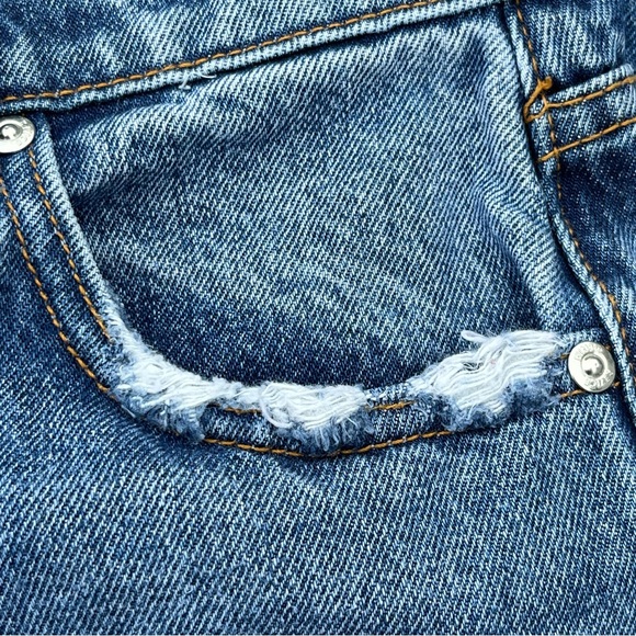 Revice Straight Leg Button Fly High Waist Medium Wash Jeans Size 27 - Picture 7 of 10